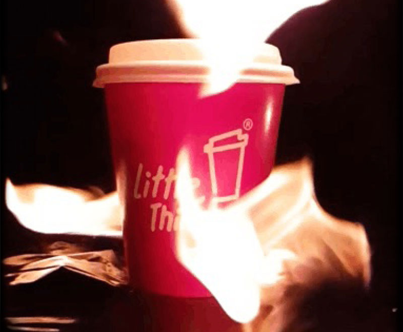 Little Things Coffee Shop Flamed Orange